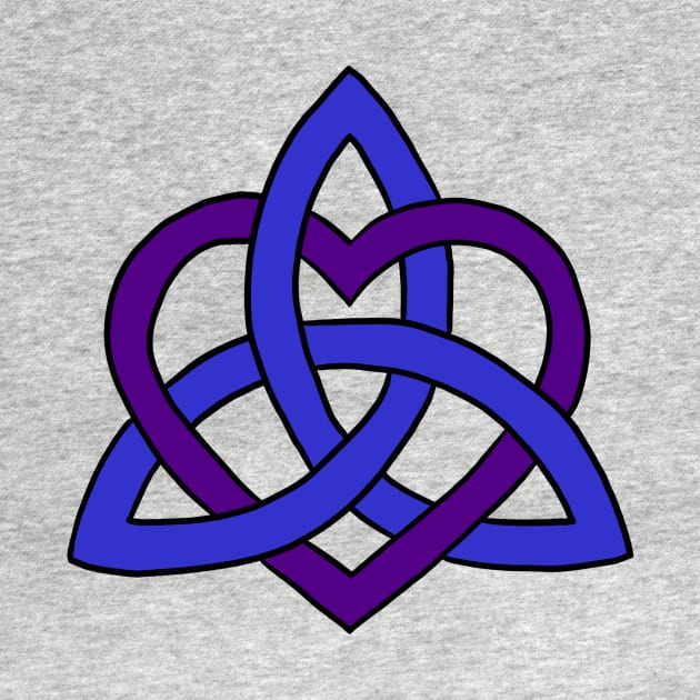 Celtic Knot Heart (Blue and Purple) by Serene Twilight